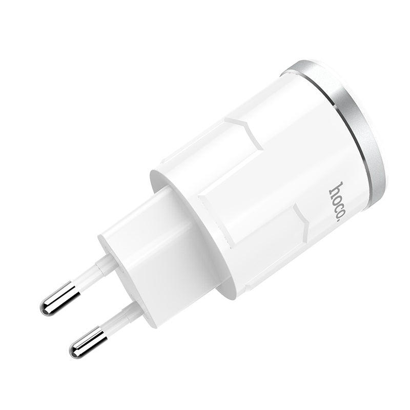 Мережевий зарядний пристрій Hoco C37A Thunder з кабелем Lightning (1USB, 2.4A) Білий