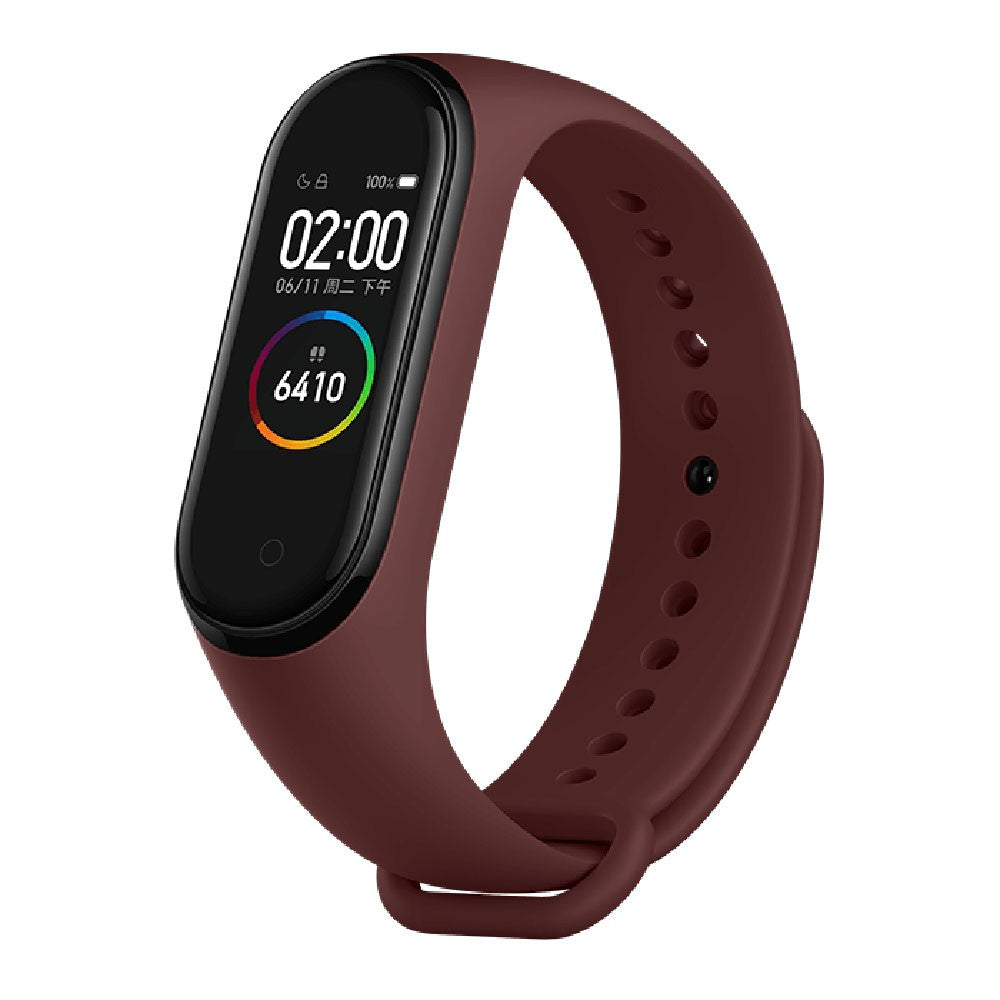 Без бренда Силіконовий ремінець для фітнес браслета Xiaomi Mi Band 3/4 Wine Red