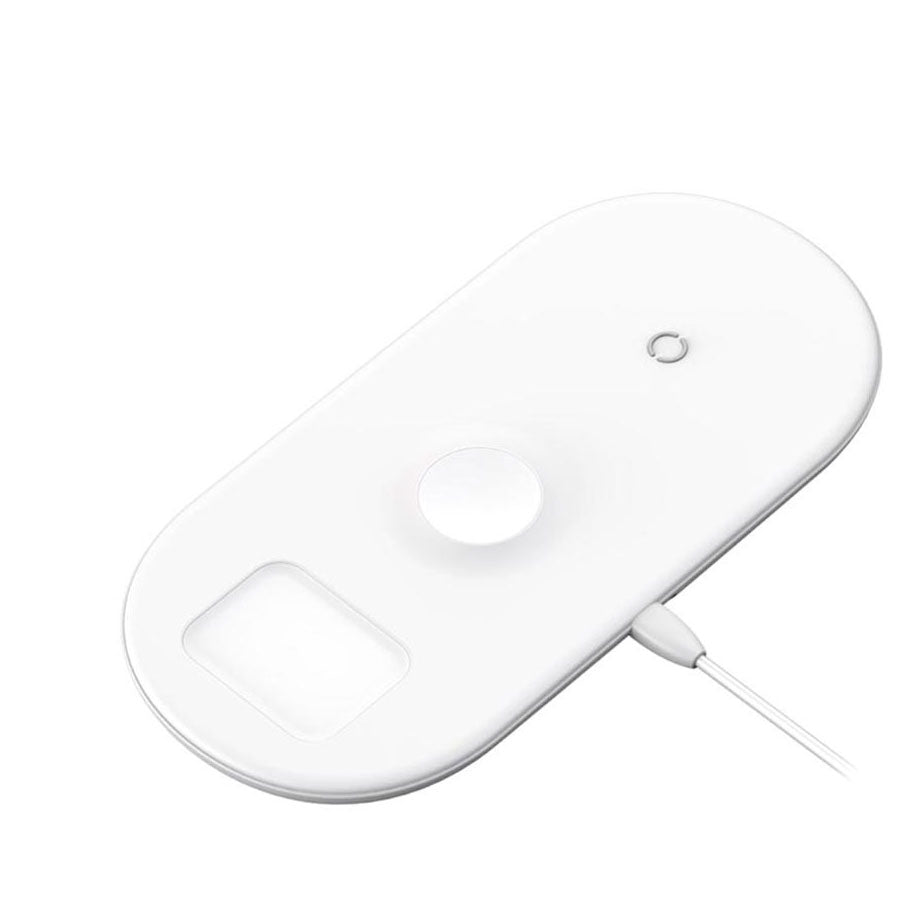 Бездротовий зарядний пристрій (AirPower) Baseus Smart 3in1 Wireless (для Apple Watch, iPhone, AirPods) 18W MAX White