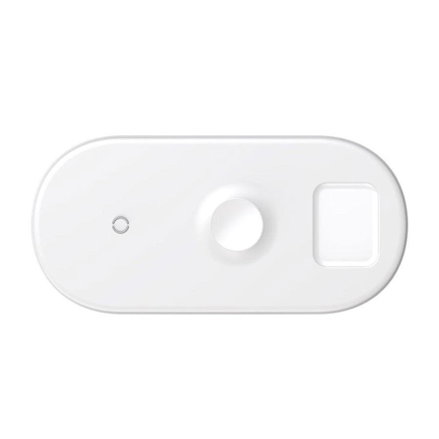 Бездротовий зарядний пристрій (AirPower) Baseus Smart 3in1 Wireless (для Apple Watch, iPhone, AirPods) 18W MAX White