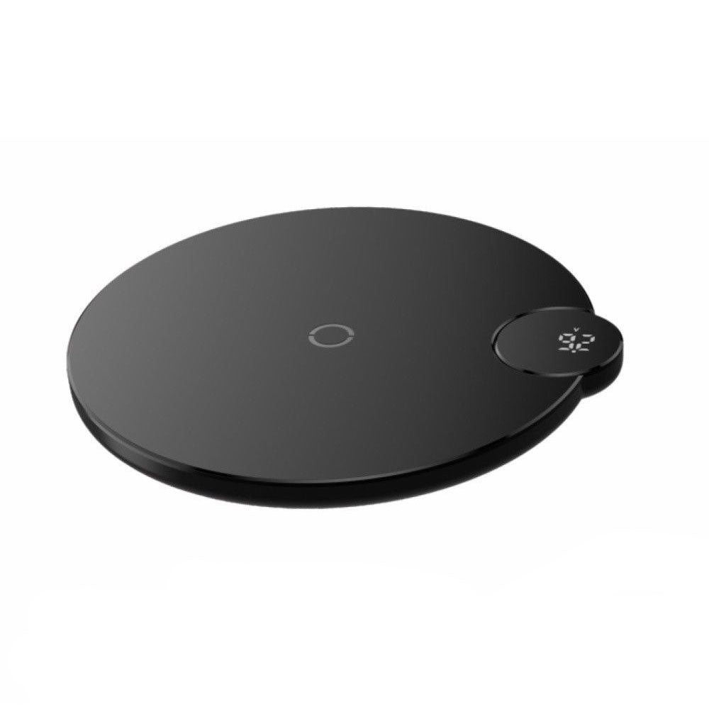 Бездротовий зарядний пристрій Baseus Digtal LED Display Wireless Charger Black