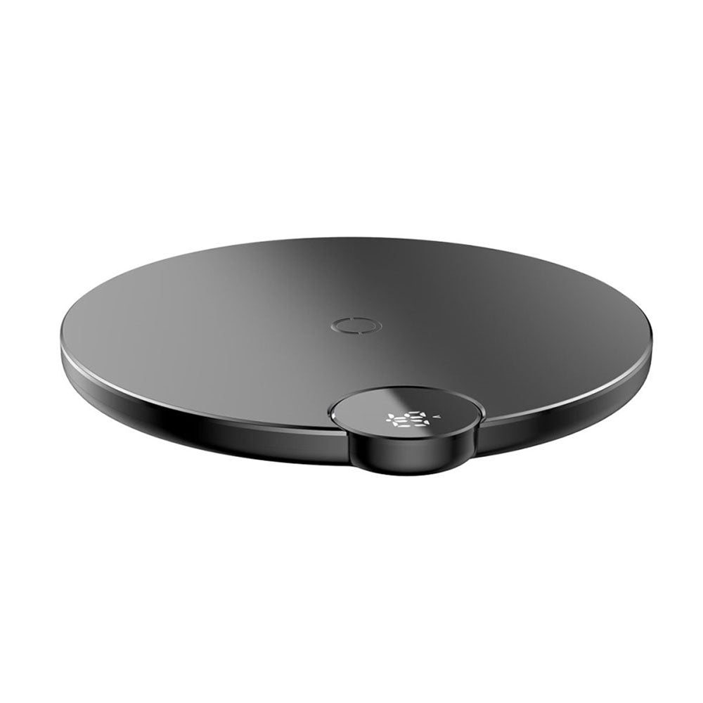 Бездротовий зарядний пристрій Baseus Digtal LED Display Wireless Charger Black