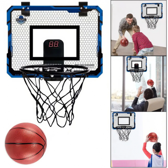 Баскетбольне кільце 25см на щиті 39х28см з табло та м'ячем