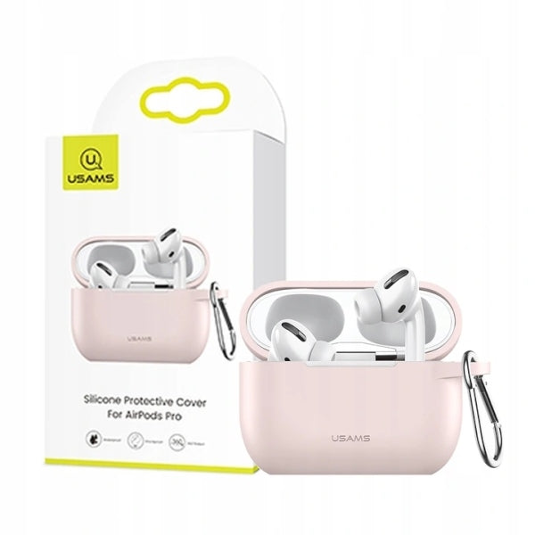 Чохол для Apple Airpods Pro з карабіном Usams US-BH568 Silicone Protective Cover Black