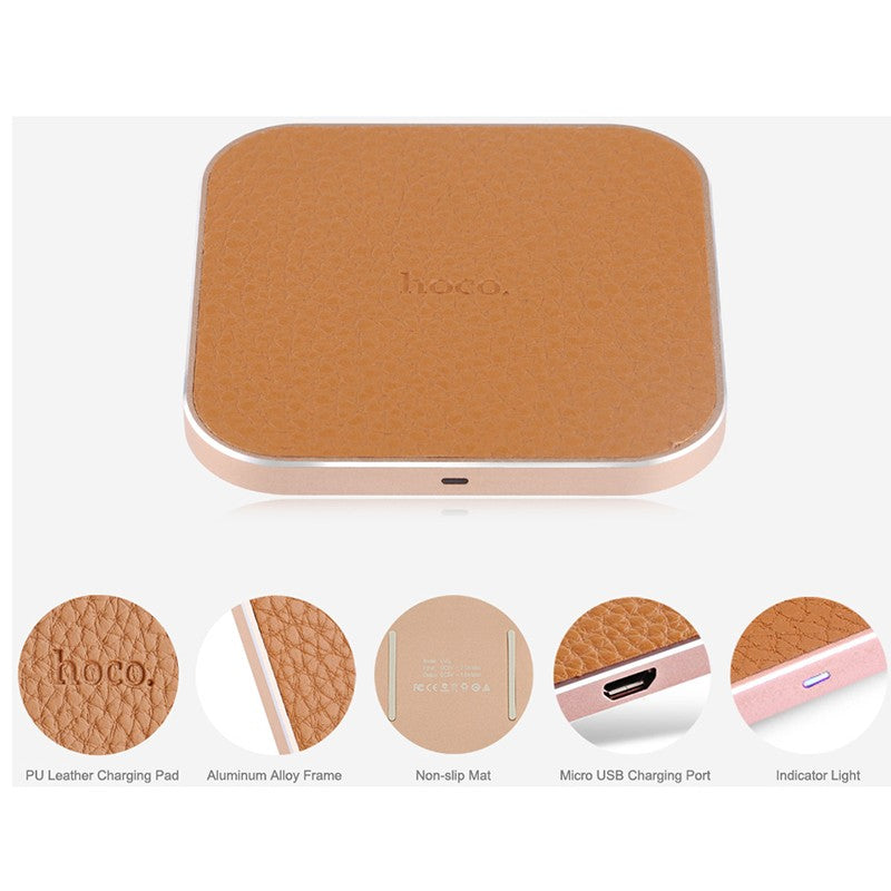 Бездротовий зарядний пристрій Hoco CW2 WIRELESS Metal (1A) Tarnish