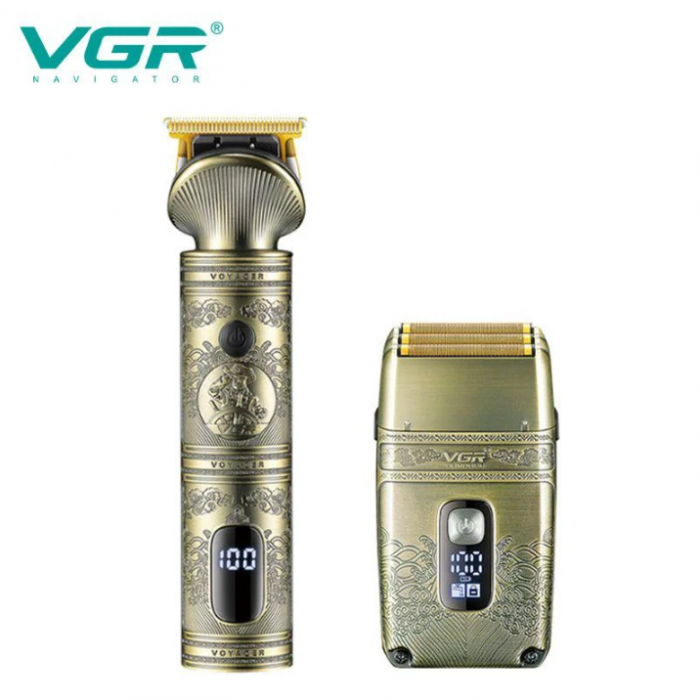 VGR-649 набір машинка для стрижки та шейвер аккумуляторний