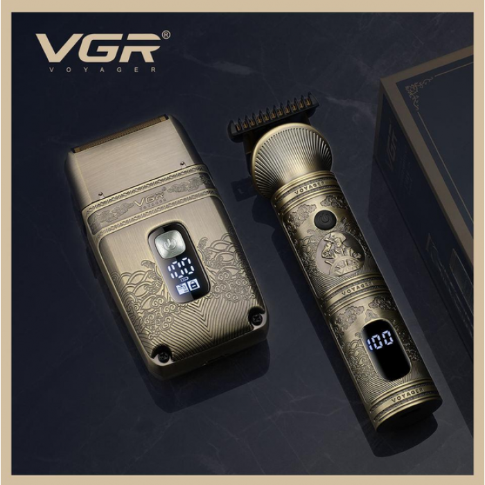 VGR-649 набір машинка для стрижки та шейвер аккумуляторний