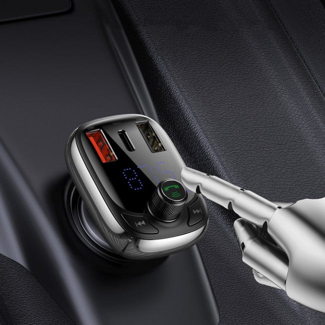 FM-трансмиттер Baseus T typed S-13 wireless MP3 car charger (PPS Quick Charger-EU) Black