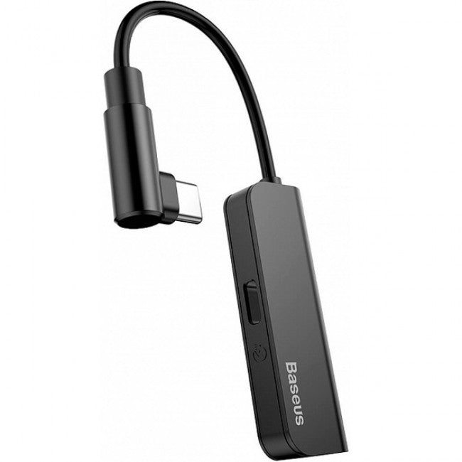 Перехідник Baseus L53 Type-C to Type-C+3.5mm Charging and Audio Adapter Black