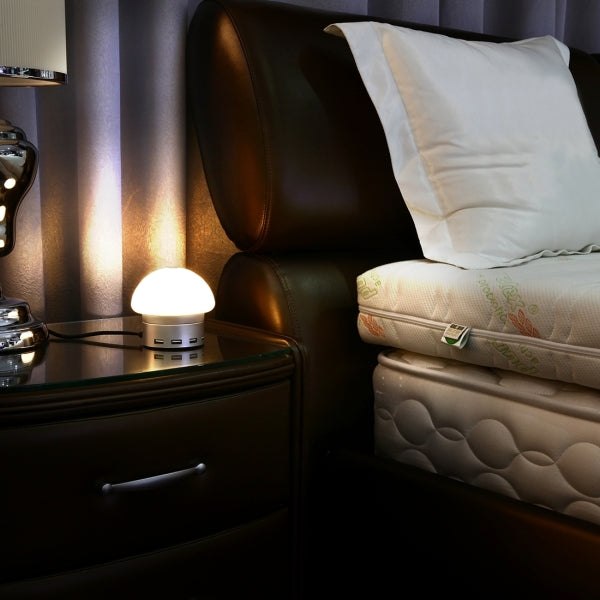 Мережеве зарядне пристрій AWEI C910 LED lamp with 6 USB ports Rose Gold
