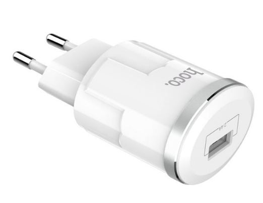 Мережевий зарядний пристрій Hoco C37A Thunder (1USB, 2.4A) Білий
