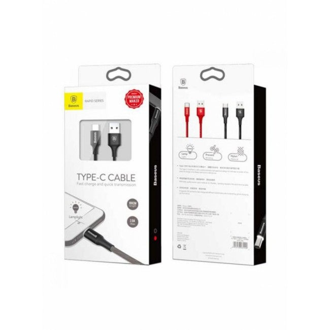 Кабель Baseus Rapid Series Type-C Cable (2A) 1m Чорний