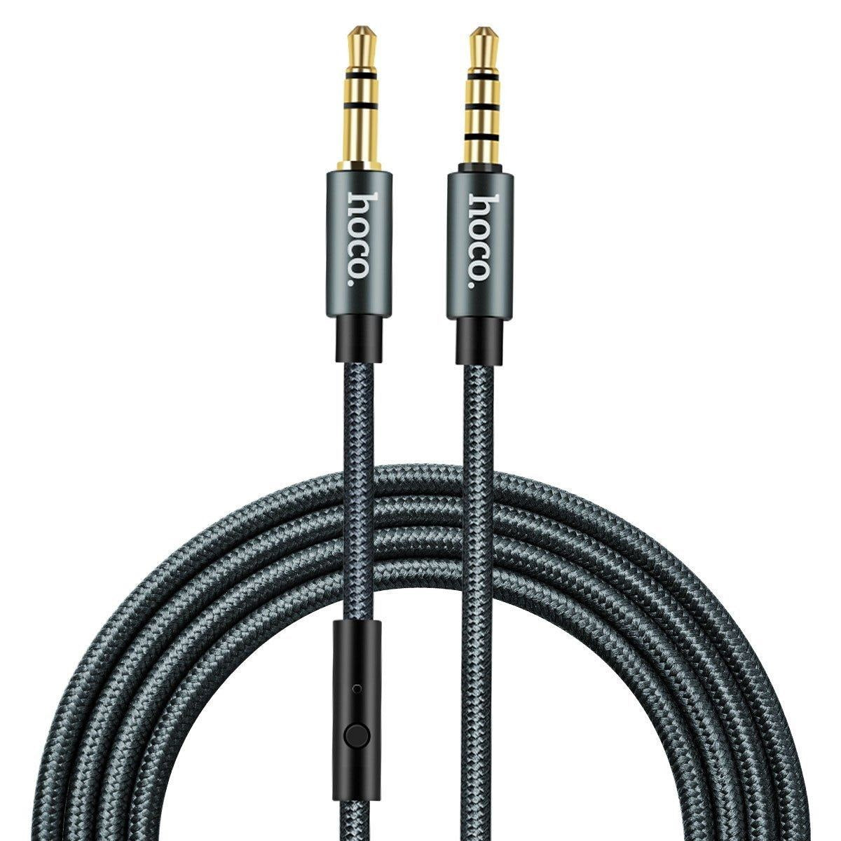 Кабель Hoco UPA04 Noble sound series AUX audio (with mic) Чорний