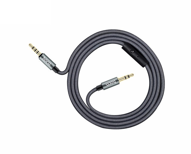 Кабель Hoco UPA04 Noble sound series AUX audio (with mic) Чорний