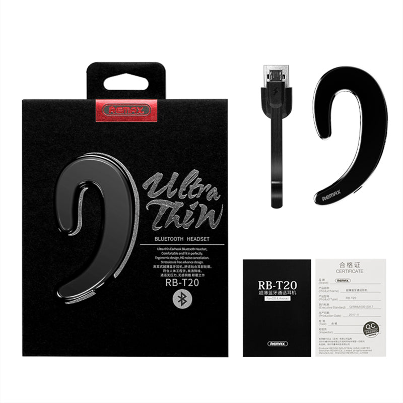 Bluetooth гарнитура Remax Ultra-thin RB-T20 Black