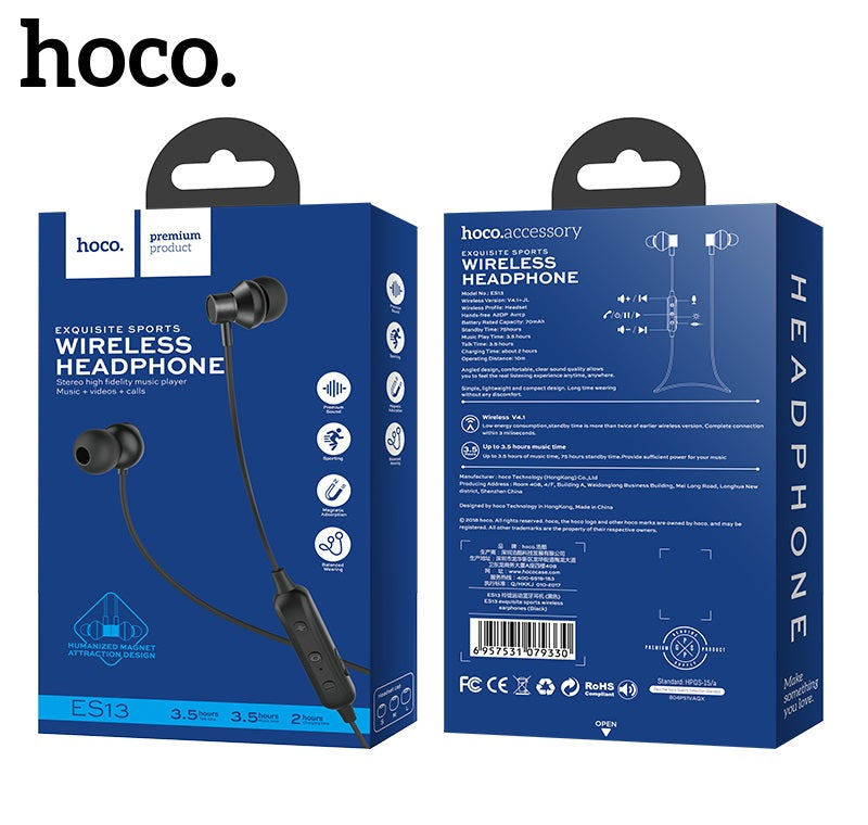Навушники HOCO ES13 exquisite sports Bluetooth Чорний