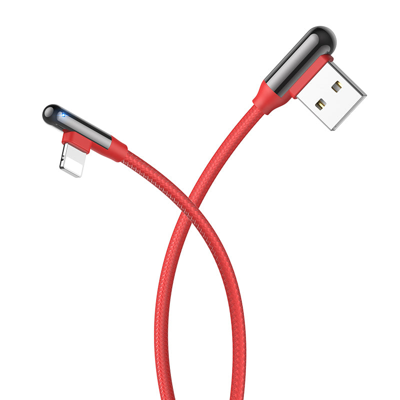 Кабель Hoco U77 Excellent elbow Lightning 1.2m Red