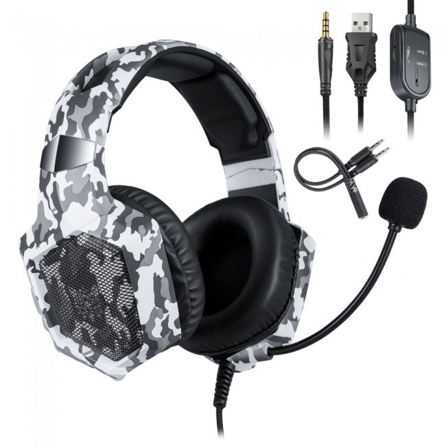 Навушники ігрові Onikuma K8 з мікрофоном Camo White