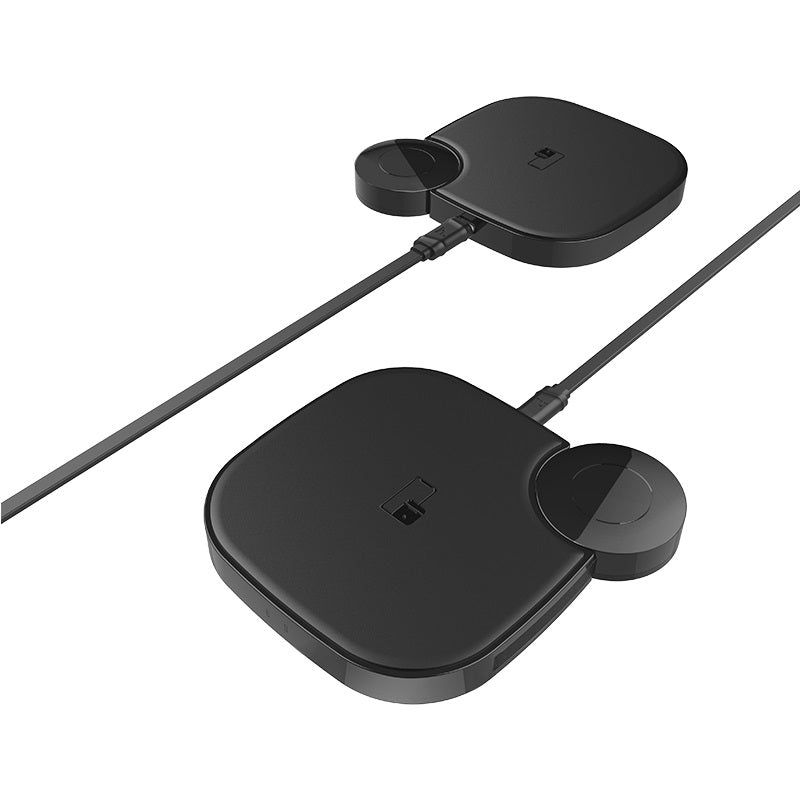 Бездротовий зарядний пристрій Hoco S5 Rich power 2-in-1 wireless charger Black