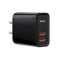 Мережевий зарядний пристрій Baseus Speed QC3.0, 30W (2USB) Black