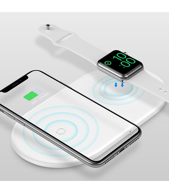 Бездротовий зарядний пристрій Baseus Smart 2in1 Wireless Charger (для Apple Watch, iPhone) White