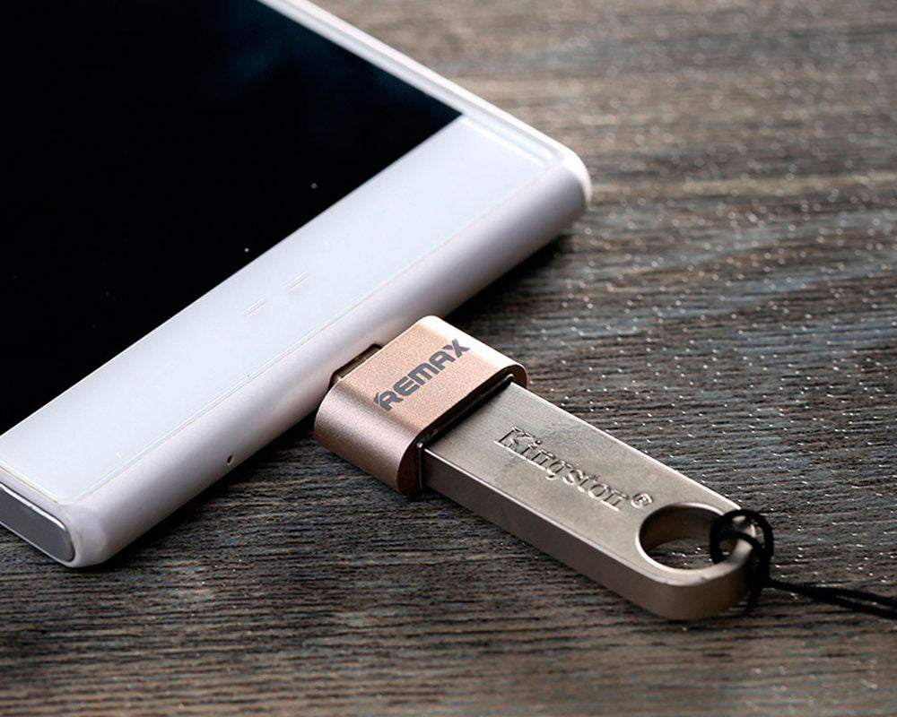 Перехідник Remax OTG Micro-USB RA-OTG Gold