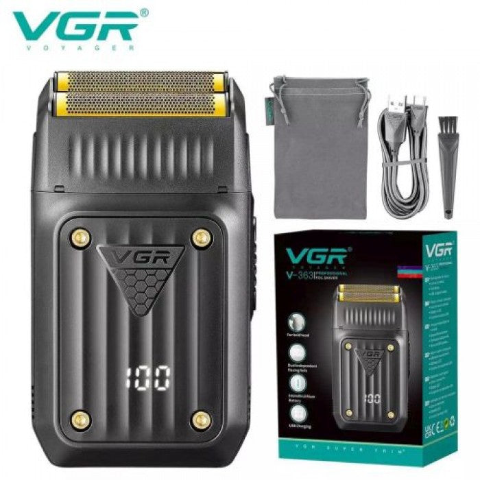 Електробритва VGR V-363 з LED дисплеєм Чорна