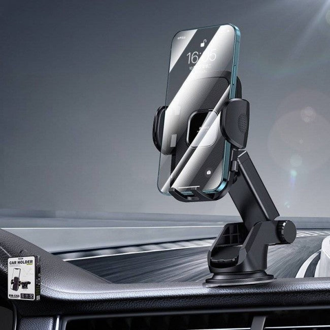 Автодержатель для телефона на присоске Remax RM-C50 Tuxn Series Car Holder Black