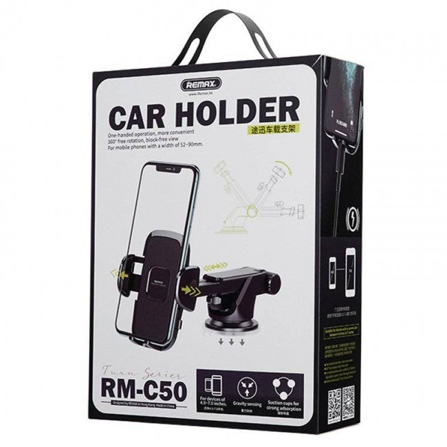 Автодержатель для телефона на присоске Remax RM-C50 Tuxn Series Car Holder Black