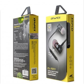 Навушники AWEI ES70TY Black