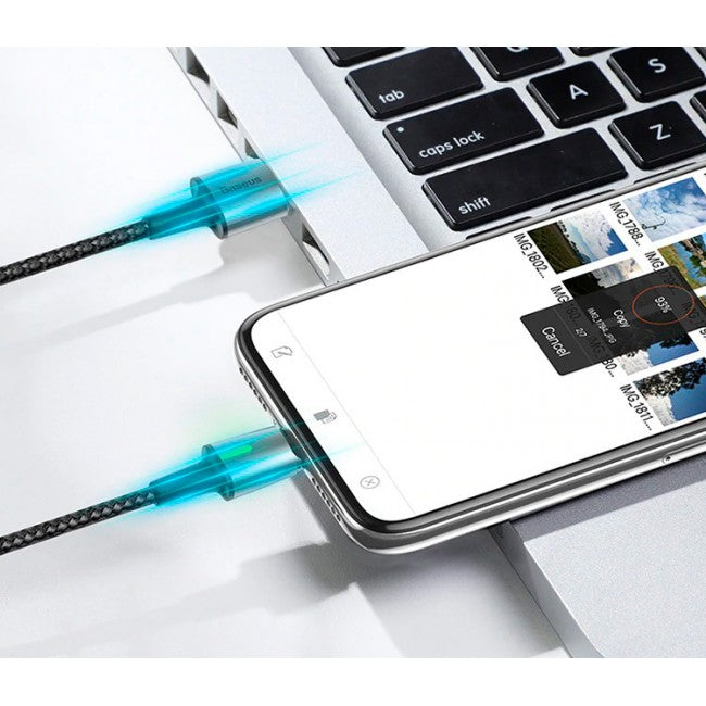 Кабель Baseus Zinc Magnetic Lightning (2.4A) 1m Чорний