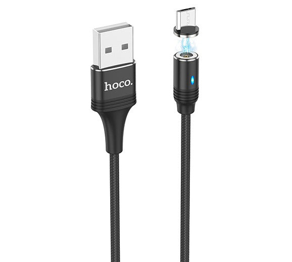 Кабель Hoco U76 Fresh magnetic MicroUSB 1.2m Чорний