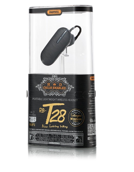 Bluetooth Гарнитура Remax RB-T28 Black