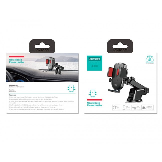Автодержатель Joyroom JR-OK3 New mouse phone holder Black-Red