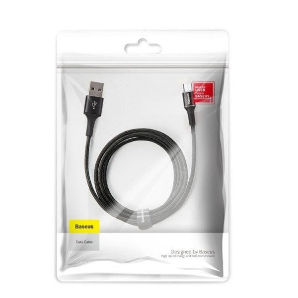 Кабель Baseus halo MicroUSB (3A) 0.5m чорний