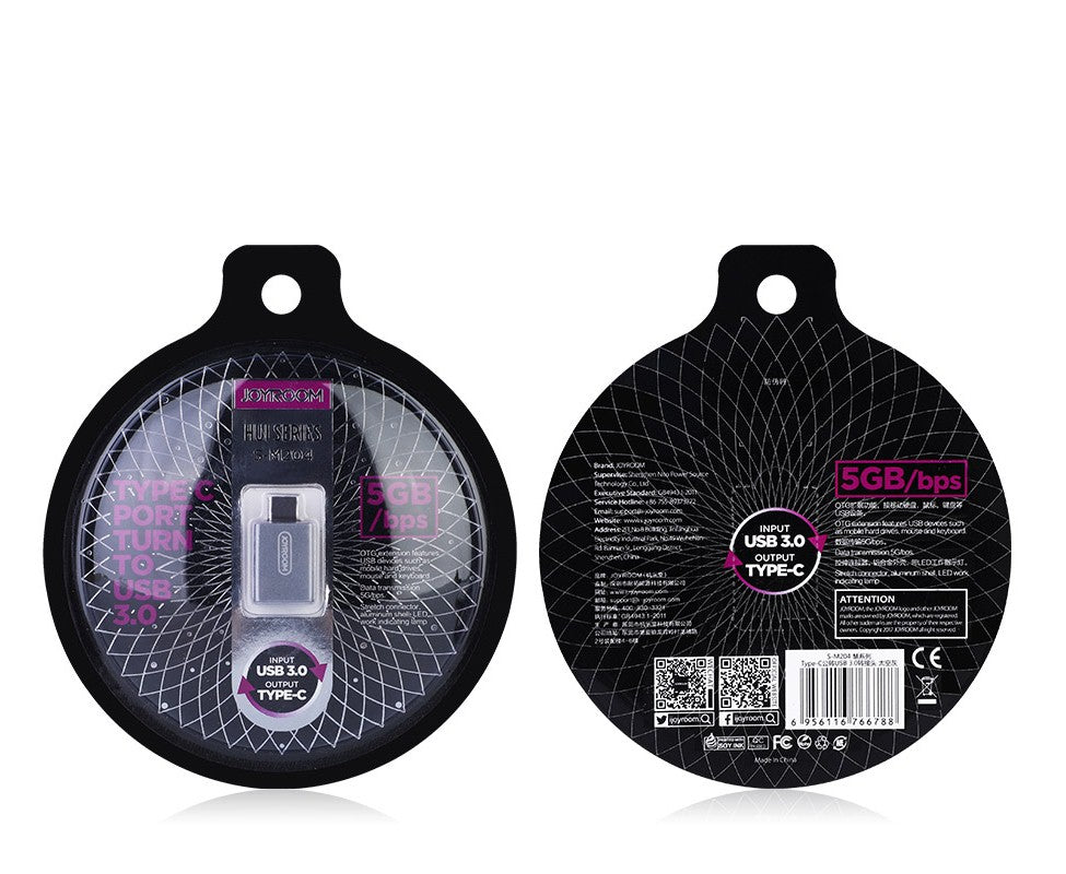 Перехідник Joyroom S-M204 HUI series Type-C Switch to USB 3.0 Сірий