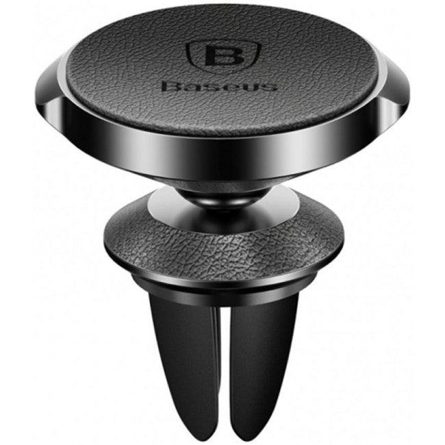 Автодержатель Baseus Small Ears Series Air Outlet Magnetic Bracket (Genuine Leather Type) Black