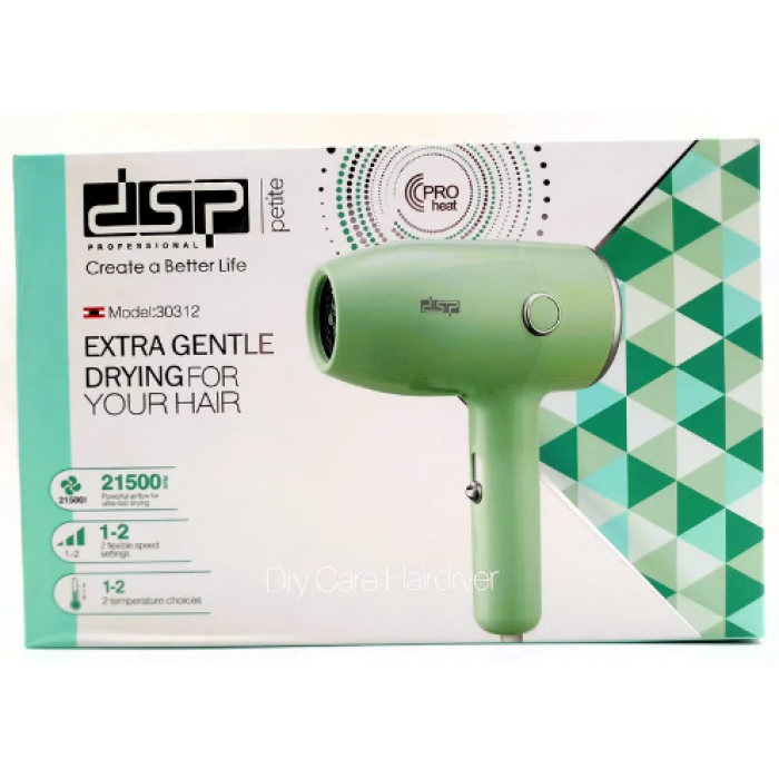 DSP-30312 фен дорожний 1200Вт салатовий