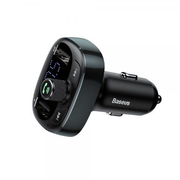 FM-модулятор Baseus S-09A T typed (Bluetooth, MP3) c функцией зарядного устройства Black