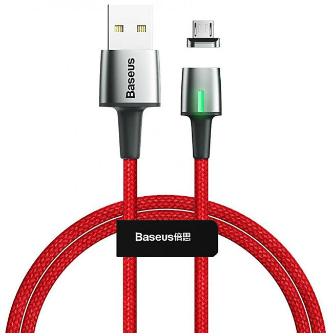 Магнітний кабель Baseus Zinc Magnetic Micro 2A 1m Червоний
