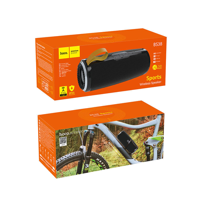Портативна Bluetooth-колонка Hoco BS38 Cool freedom sports Black