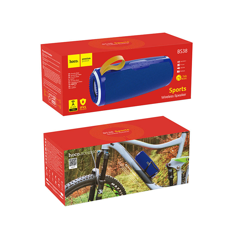 Портативна Bluetooth колонка Hoco BS38 Cool freedom sports Blue