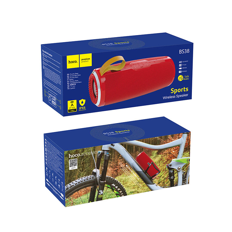 Портативна Bluetooth колонка Hoco BS38 Cool freedom sports Red