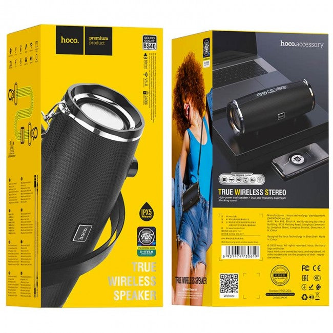 Бездротова Bluetooth колонка Hoco BS40 Desire song sports wireless speaker із захистом IPX5 Black