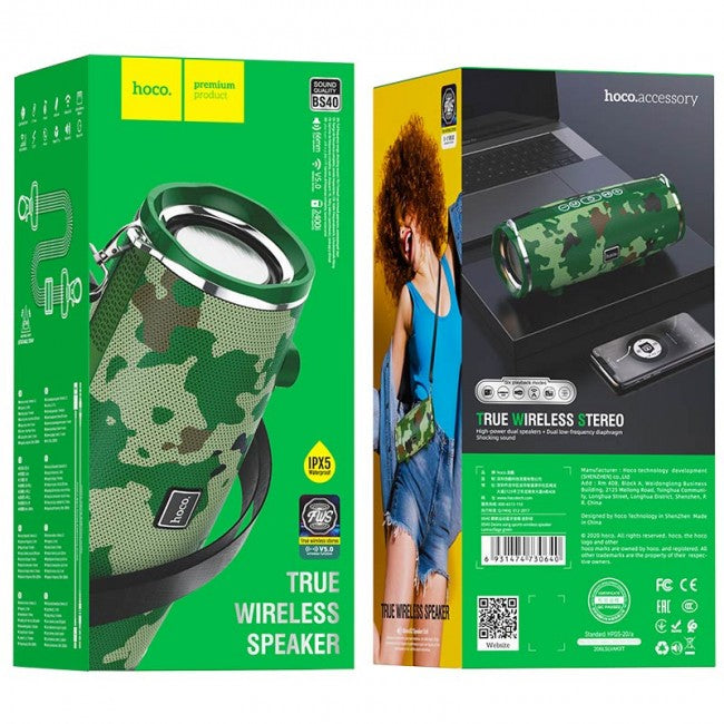 Бездротова Bluetooth колонка Hoco BS40 Desire song sports wireless speaker із захистом IPX5 Black