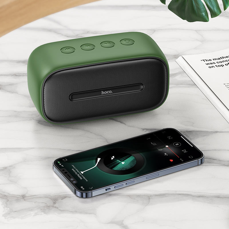 Портативна Bluetooth колонка Hoco BS43 Cool sound водонепроникна IPX7 (BT 5.0, AUX, MicroSD) Green