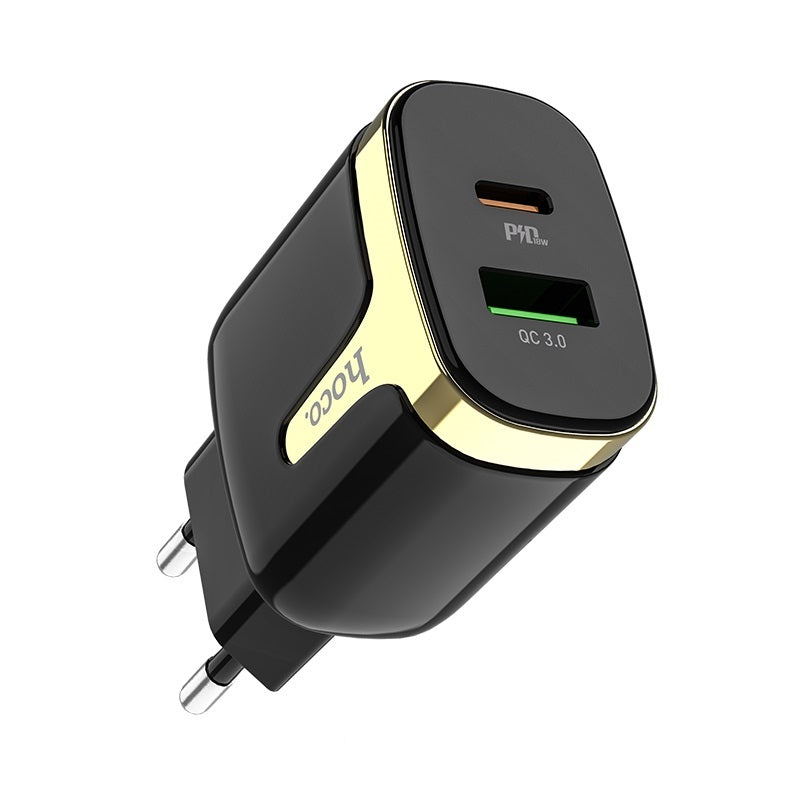 Мережевий зарядний пристрій Hoco C79A Zeus PD+QC3.0 charger Чорний