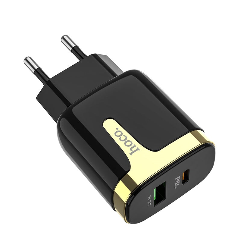 Мережевий зарядний пристрій Hoco C79A Zeus PD+QC3.0 charger Чорний