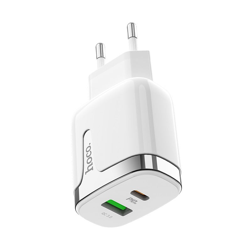 Мережевий зарядний пристрій Hoco C79A Zeus PD+QC3.0 charger Білий