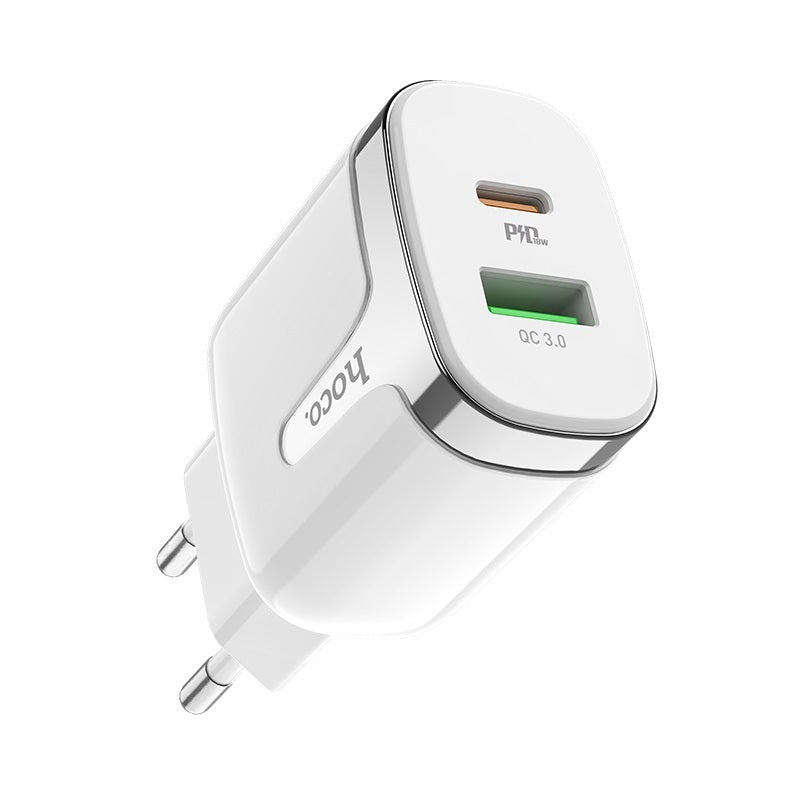 Мережевий зарядний пристрій Hoco C79A Zeus PD+QC3.0 charger Білий